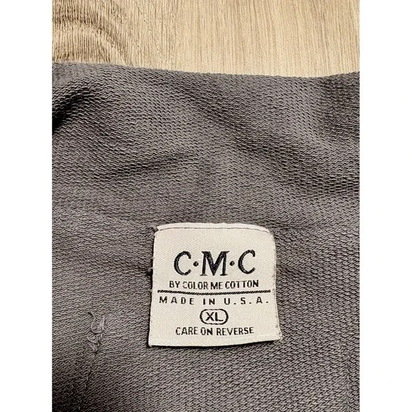 Color Me Cotton CMC Mock Neck Terry Top Floral Pattern Pocket Button Pullover XL - Picture 3 of 10